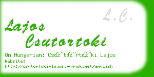 lajos csutortoki business card